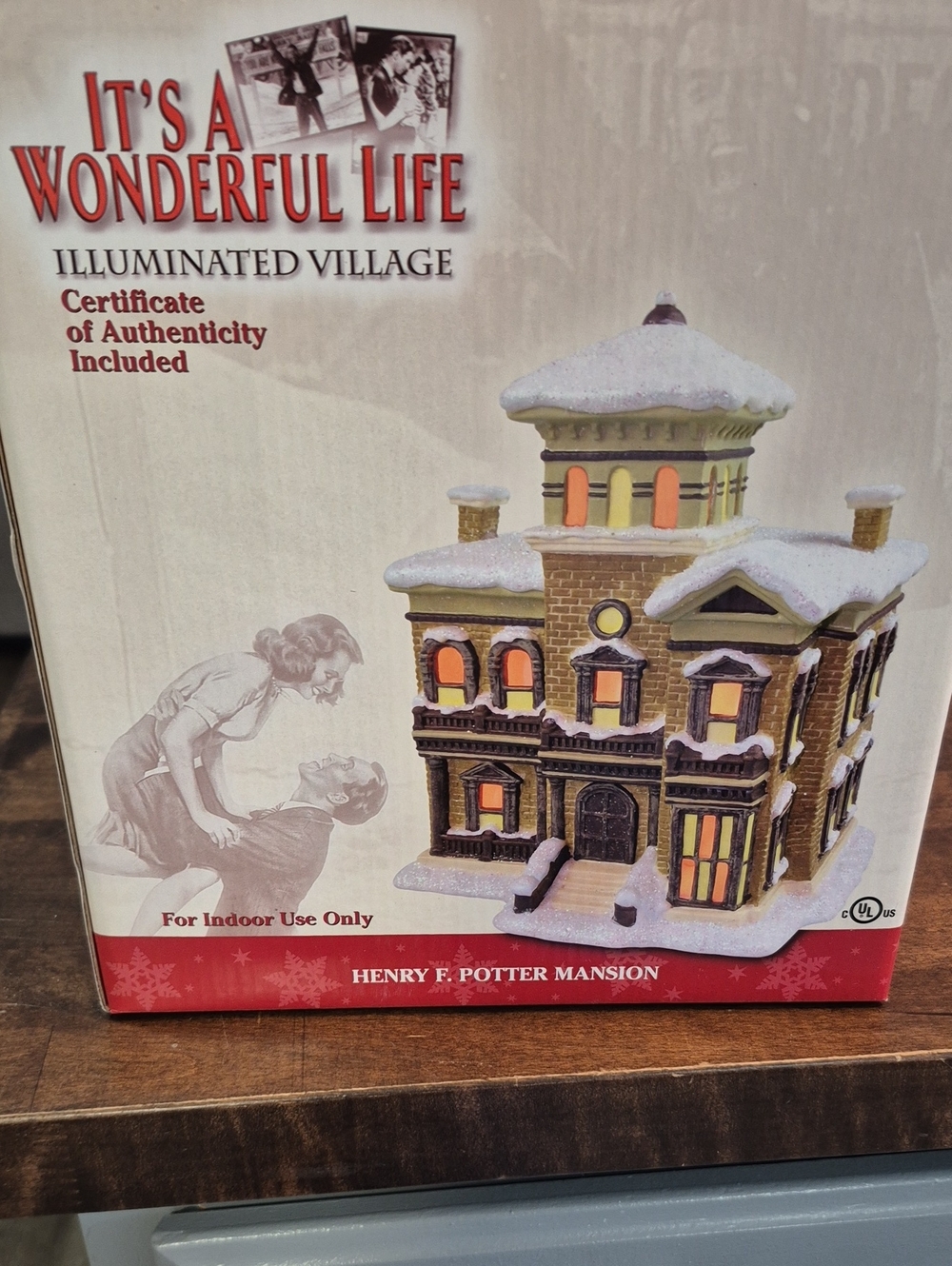 It's a Wonderful Life Illuminated Village - Henry F. Potter Mansion (Brown)
